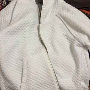 Diane Gilman Gray Quilted Zip-Up Jacket